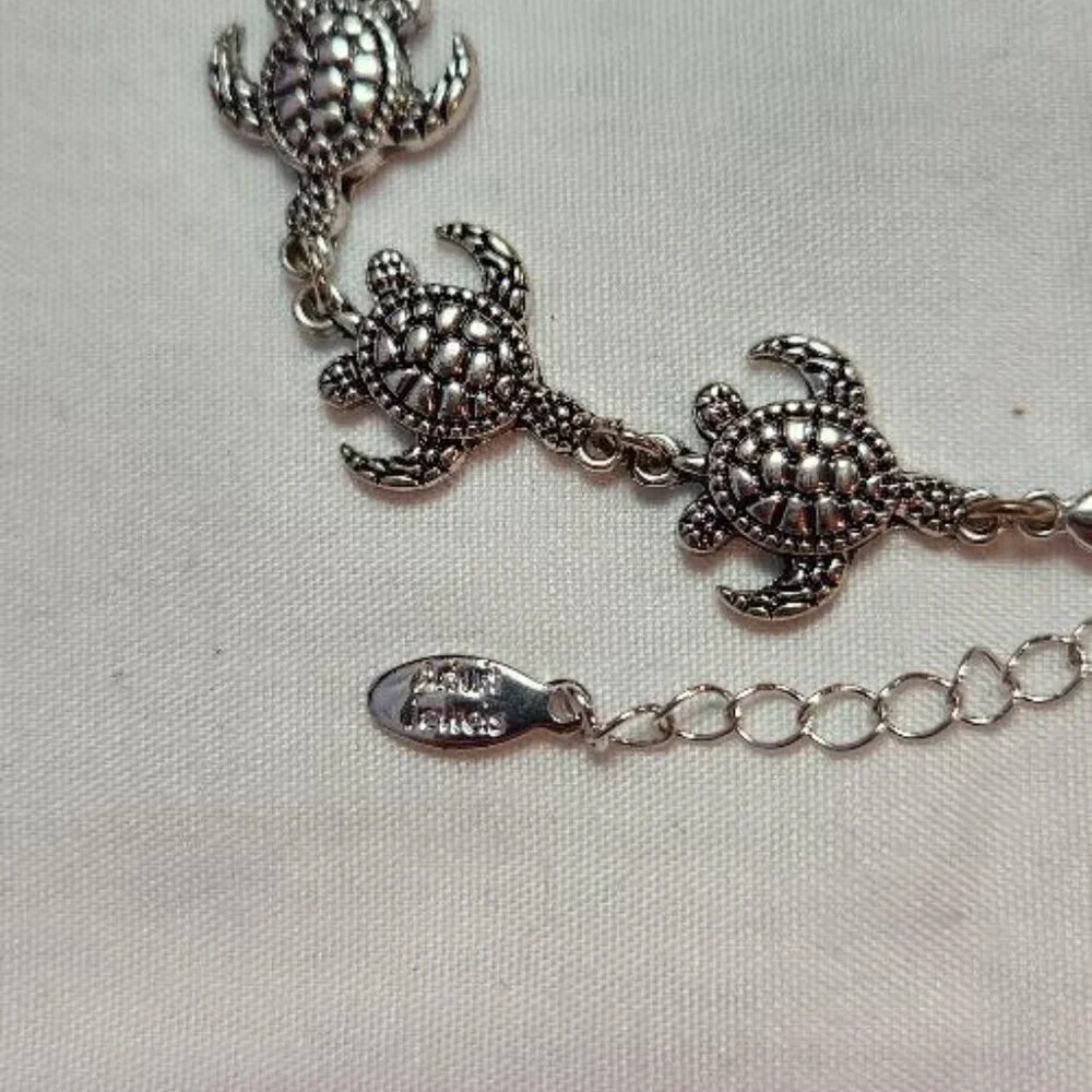 Turtle link bracelet silver-tone - Picture 2 of 3